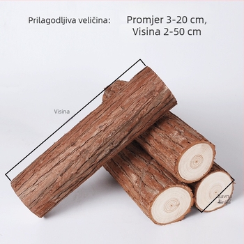 Drvena dekoracija za kamin s drvenim kolčićima na prirodnom pozadini, kožni detalji