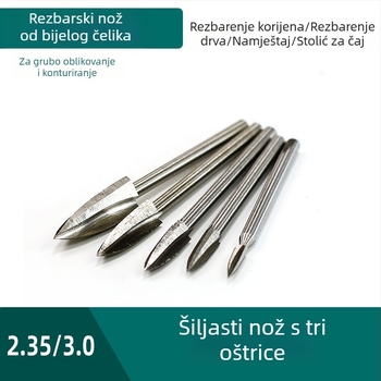 5-dijelni set alata za drvorezbarstvo: rezbarenje namještaja i korijenskih dijelova, brušenje i poliranje, električne freze i bušilice za drvo