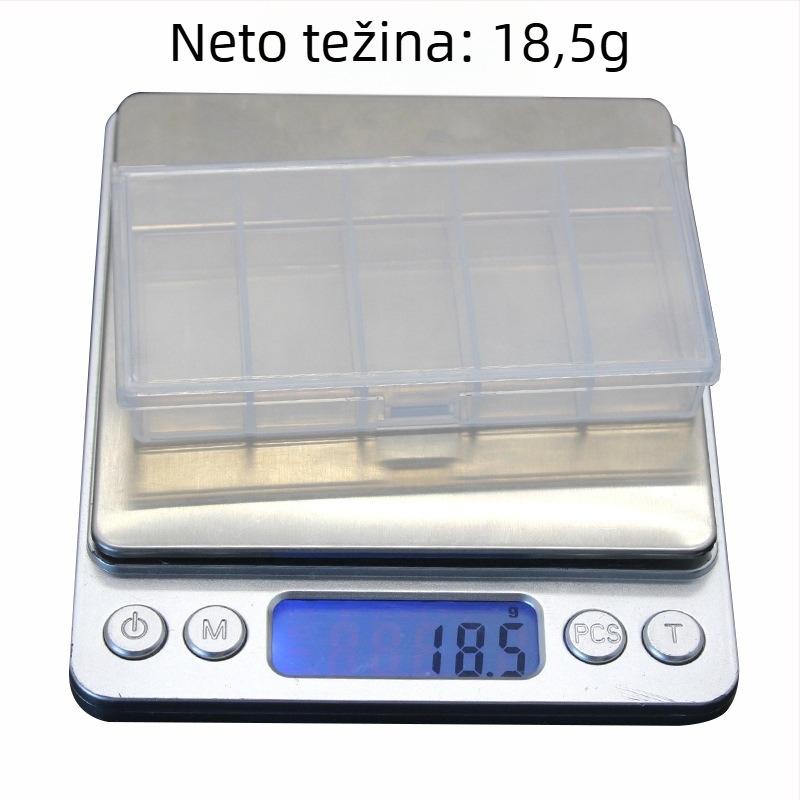 Mini kutija s pet odjeljaka za mamce i udice