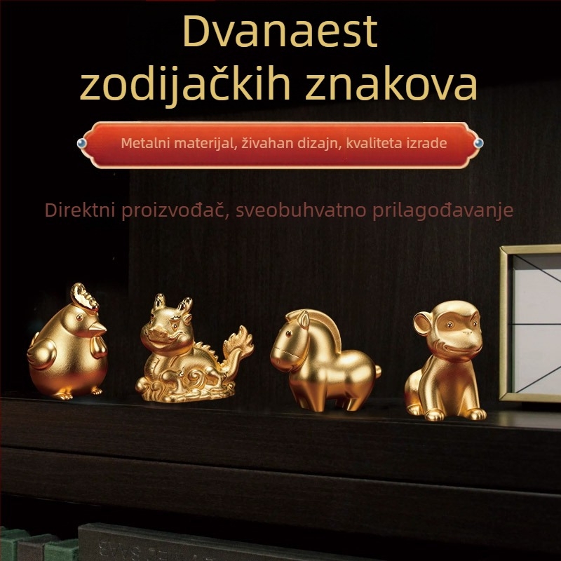Geometrijska metalna figura konja za uredski dekor