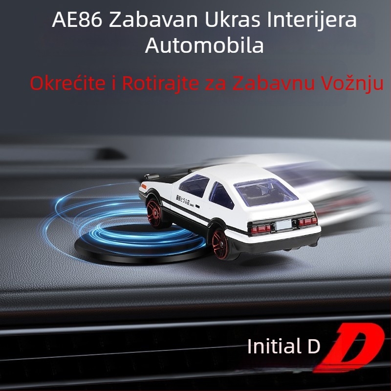 AE86 metalni ukras za središnju konzolu automobila, crtani stil, kompatibilan s drugim modelima