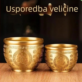 Velika mesingana reljefna skulptura s graviranim motivom