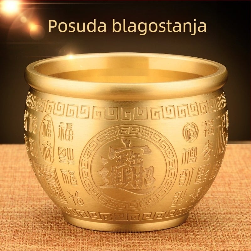 Velika mesingana reljefna skulptura s graviranim motivom