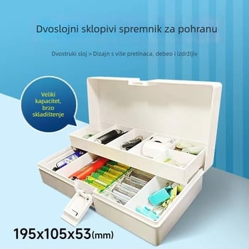 Višestruka kutija za mamce s odvojivim pregradama, dvostruko slojna plastična kutija za alate, prijenosna za skladištenje mamaca