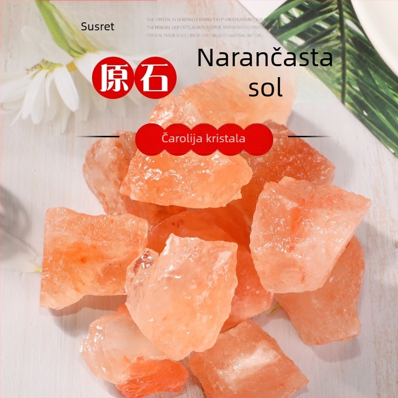 Narančasti citrin kristalni blok za kućnu dekoraciju i ukrase akvarija