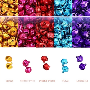 Kutije božićnih metalnih zvona, aluminijski zvonovi za predškolsku edukaciju, sezam zvona, DIY ukrasi, okrugli zvonovi, moderan minimalistički dizajn