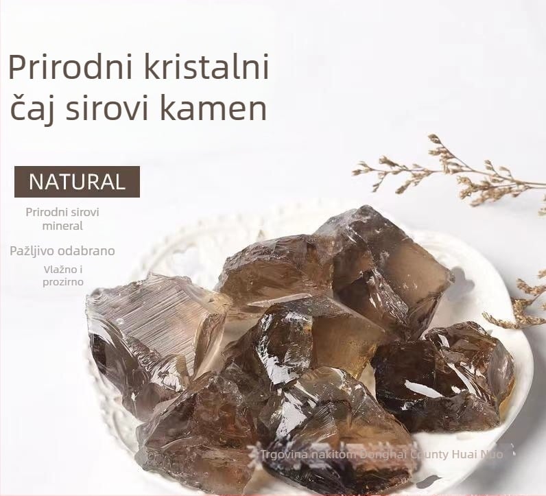 Prirodni kristal boje čaja, difuzor za aromu bez plamena, dekorativni kristalni predmet