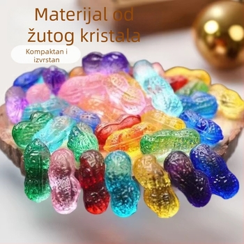 Žuti citrinski ornament s oblikom kikirikija za dom dekor – moderni minimalistički stil