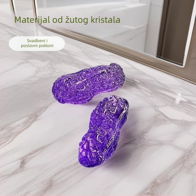 Žuti citrinski ornament s oblikom kikirikija za dom dekor – moderni minimalistički stil