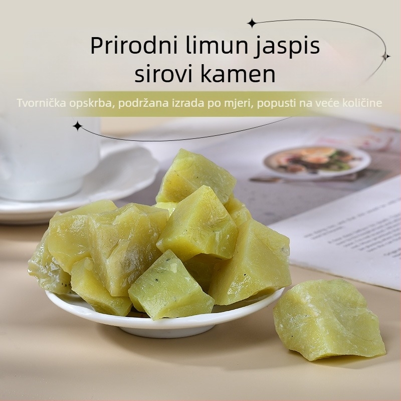 Prirodni limunski nefrit – uzorak rude, veliki komad sirovog nefritnog kristala