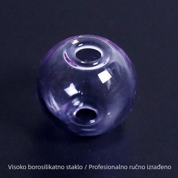 Šarena staklena kugla s otvorima, prozirna okrugla kristalna kupola za DIY dodaci za nakit