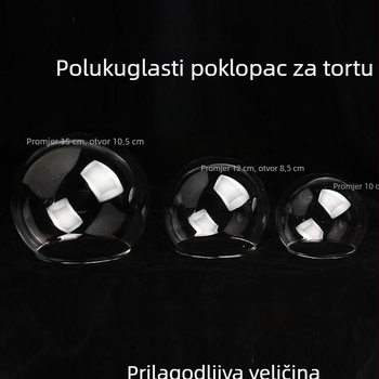 Liao Duoduo stakleni poklopac za tortu, prilagođena verzija, staklena kugla od borosilikatnog stakla, putni suvenir, kristal