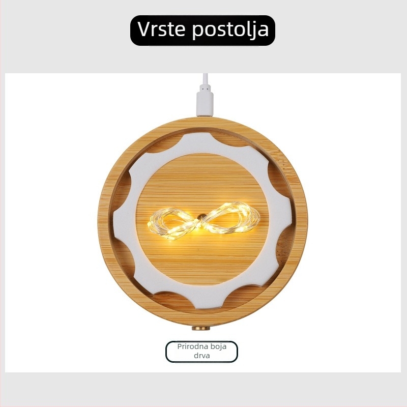 Staklena vitrina napajana USB-om sa bočnim prekidačem, poklop od stakla za svjetleće suhe/večne cvijeće