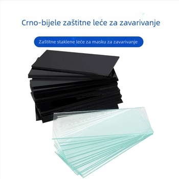 Naočale za zavarivanje sa staklenim lećama, crno-prozirne leće, zavarivanje argonskim lukom, zatamnjenje 7–9