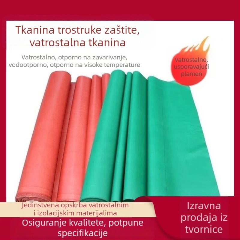 Vlaknasta staklena tkanina otporna na vatru s antikorozijskom zaštitom, za zaštitu opreme i kišnu platnu