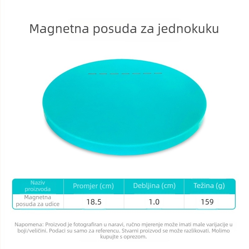 Magnetska posuda za mamce s vertikalnim udicom, jednoslojni tanak disk dizajn za kutiju za ribolov i mamce