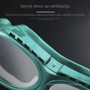 Zaštitne naočale za pijesčenje i lakiranje, otporne na udarce, prašinu i UV zaštitu, PVC i staklo okvir, podesivi okvir