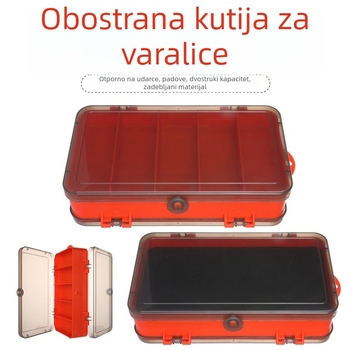 Dvostruka kutija za mamce za ribolov — mekane mamce tipa Minnow i pretinci za olovne udice