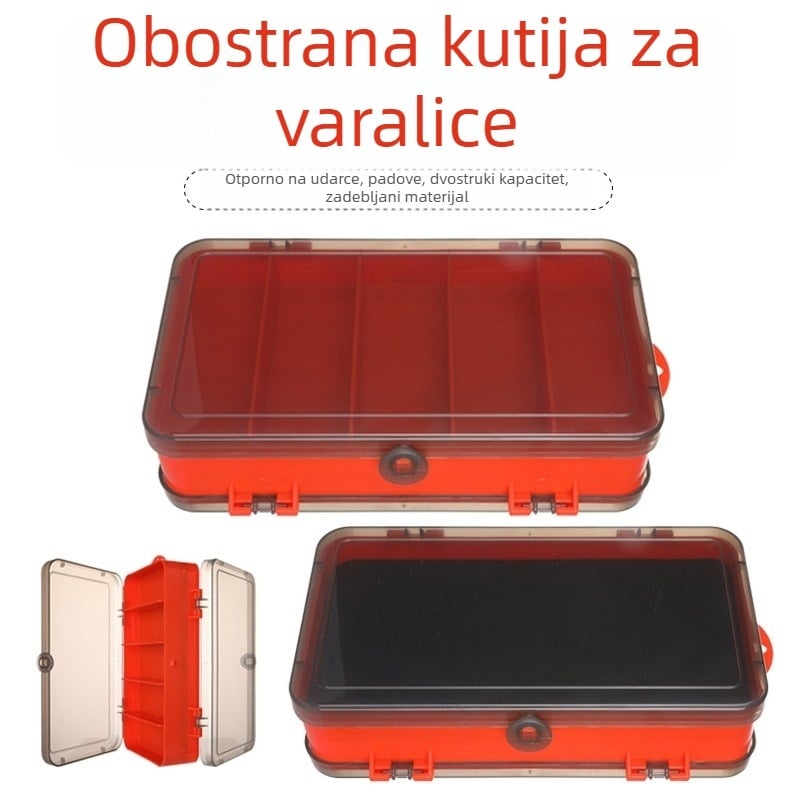 Dvostruka kutija za mamce za ribolov — mekane mamce tipa Minnow i pretinci za olovne udice