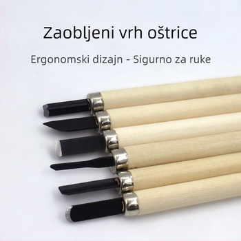 Set noževa za rezbarenje drva – drvoobradnja i skulpture, alati za korijensku rezbu, gumeni otisci i žbuka