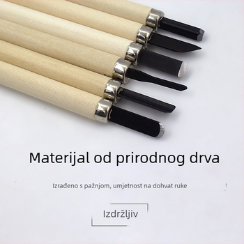 Set noževa za rezbarenje drva – drvoobradnja i skulpture, alati za korijensku rezbu, gumeni otisci i žbuka