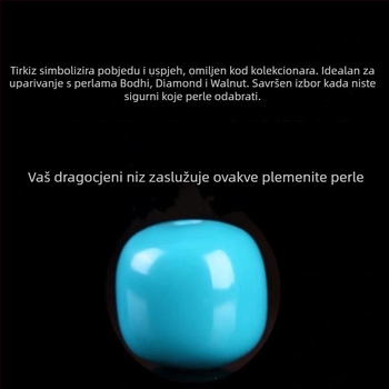 Prirodni tirkizni perli, starinski cilindrični perli s distancijskim zvjezdama i mjesecom, slobodne perle