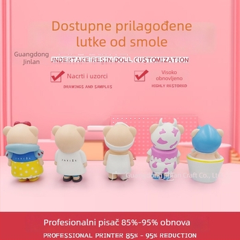 Prilagođena maskota od smole, anime-stil figure za kolekcioniranje, prilagođene životinjske smole figure