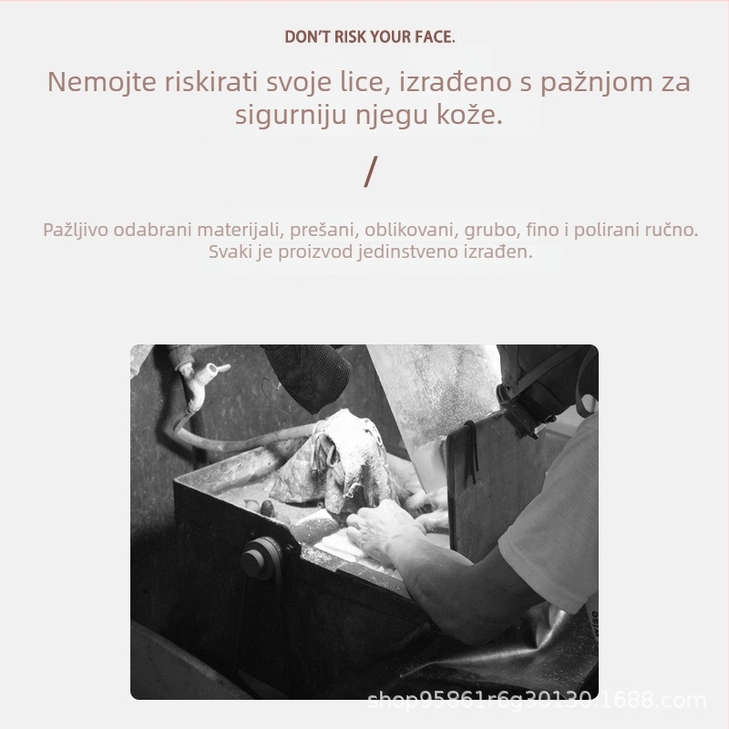 Roza nefrit masažni valjak, s jednim glavom, prenosni