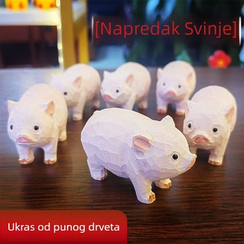 Drvena figurica praščića – slatka dekorativna za dnevni boravak