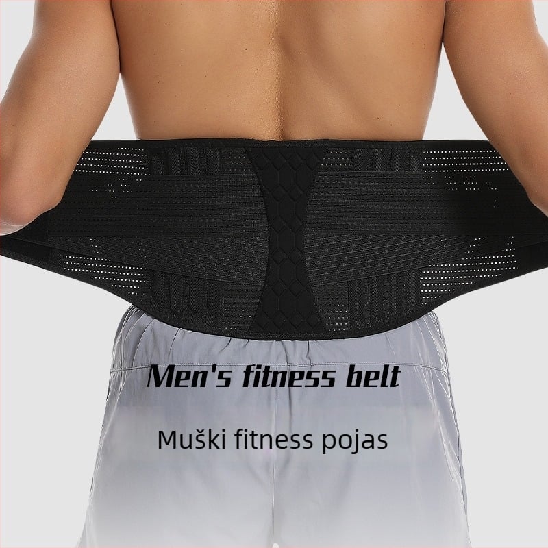 Prozračna pojas za struk za dizanje utega, podesiva, unisex, za fitness