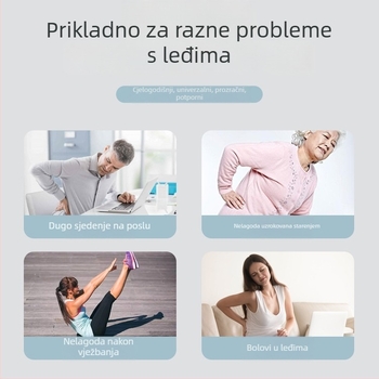 Prozračan lumbalni pojas s potporom donjeg dijela leđa i zaštitom abdomena za sport