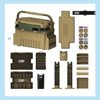 Nova verzija seta kutije za ribolov s višenamjenskim držačem štapa, sjedalom kutije za ribolov i ojačanim kompletom za pohranu za morski ribolov