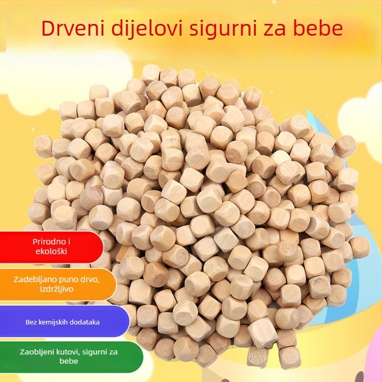 Dječji drveni set za pijesak — unutarnja i vanjska uporaba, obiteljska igra s drvetom