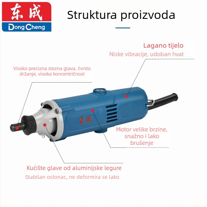 Dongcheng S1J-FF04-10 Električna glava za brušenje za ravni brusilicu, unutarnje brušenje, root carving i poliranje