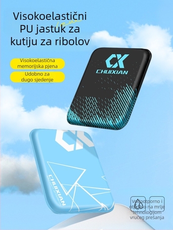PU jastuk za sjedenje za kutiju za ribolov, vodootporan i prozračan, deblji, s Velcro kopčom