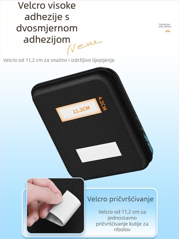 PU jastuk za sjedenje za kutiju za ribolov, vodootporan i prozračan, deblji, s Velcro kopčom