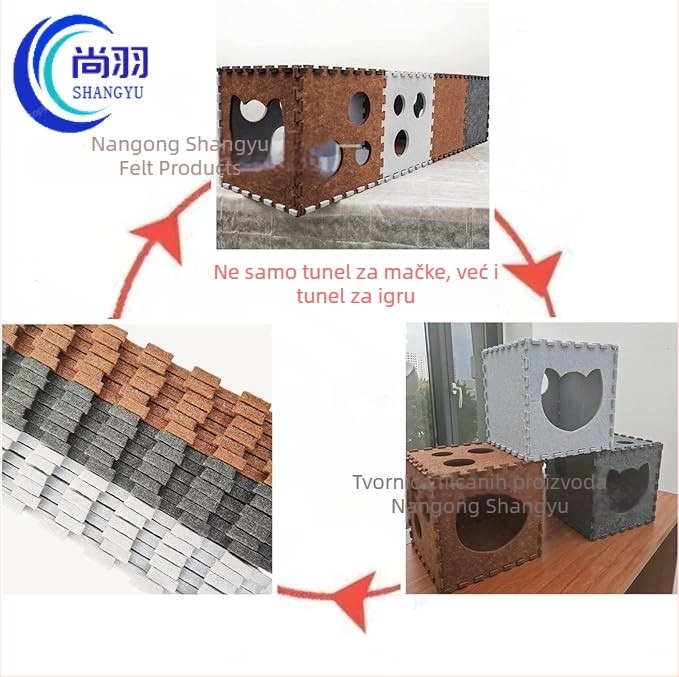 DIY prilagodljivi mačji tunel i kubična kućica, sklopiva skrivena rupa, višestruka konfiguracijska mačja igračka