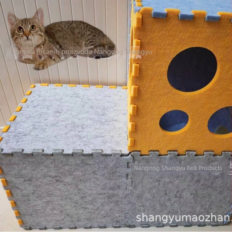 DIY prilagodljivi mačji tunel i kubična kućica, sklopiva skrivena rupa, višestruka konfiguracijska mačja igračka