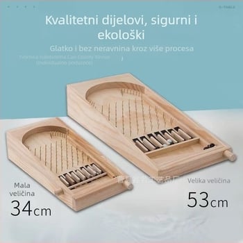 Ručni drveni viseći ukras s motívom paviljona, moderni minimalistički stil, inkjet tisak