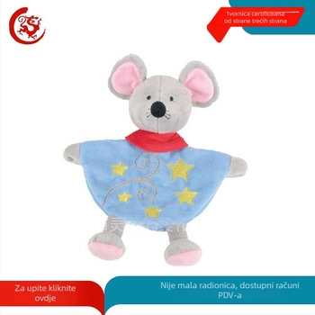 Pliš ovca za bebe i djecu do 3 godine – kratki pliš, PP pamuk punilo, umirujući komad tkanine