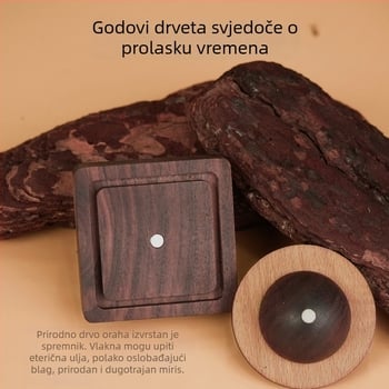 Planetski difuzor mirisa od crnog oraha – bez otvorenog plamena, drveni ukras za auto i dom, kreativan unutarnji difuzor mirisa