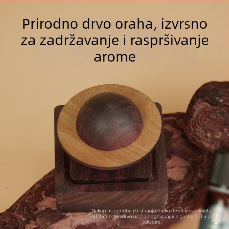 Planetski difuzor mirisa od crnog oraha – bez otvorenog plamena, drveni ukras za auto i dom, kreativan unutarnji difuzor mirisa