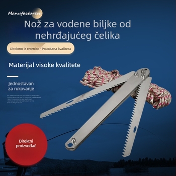 Sklopivi nož od nehrđajućeg čelika za vodenu travu – alat za čišćenje ribolovnog mjesta