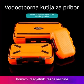 Kompaktna kutija za ribolov s pretincima za varalice i mamce, prijenosni spremnik za kukice