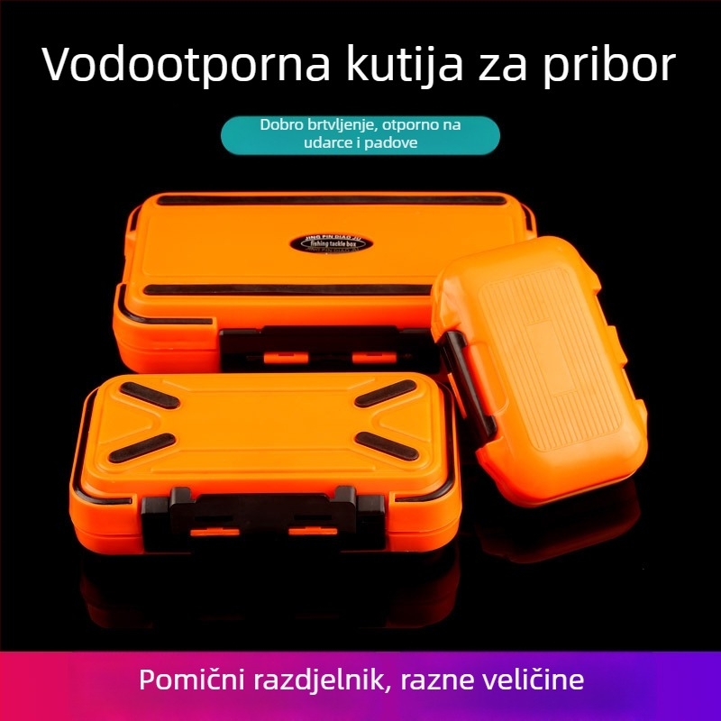 Kompaktna kutija za ribolov s pretincima za varalice i mamce, prijenosni spremnik za kukice
