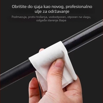 Set za održavanje štapa za ribolov: maramice za održavanje, ulje za štap i krpica za čišćenje