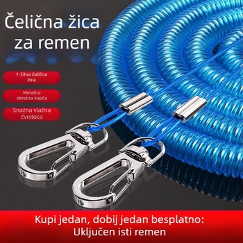 Čelični žični kaiš za štap za pecanje, automatsko povlačenje, zaštita od gubitka i zaplitanja