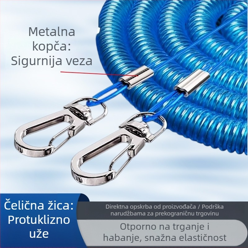 Čelični žični kaiš za štap za pecanje, automatsko povlačenje, zaštita od gubitka i zaplitanja