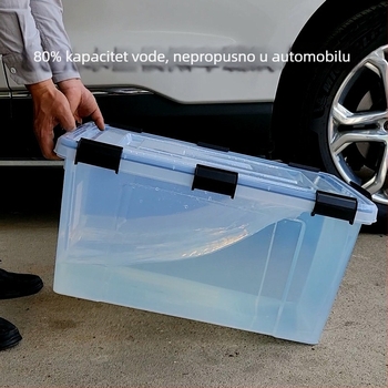 Prozirna pravokutna kutija za prijevoz živih riba, vodonepropusna, za automobil, skladištenje ribolovne opreme