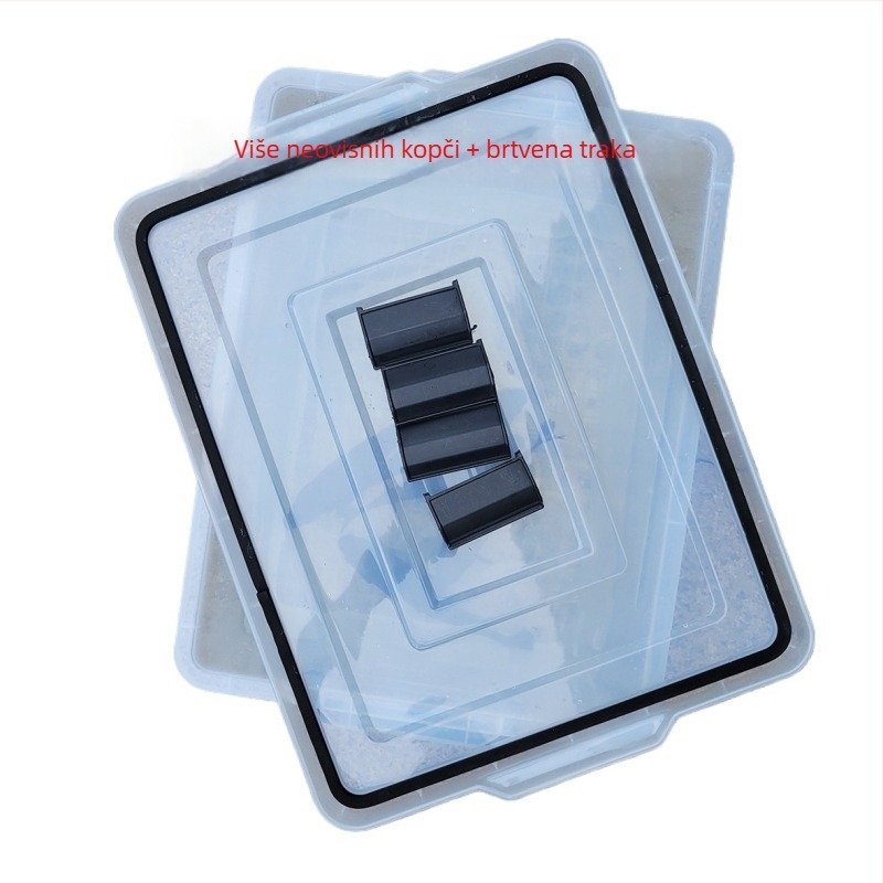 Prozirna pravokutna kutija za prijevoz živih riba, vodonepropusna, za automobil, skladištenje ribolovne opreme